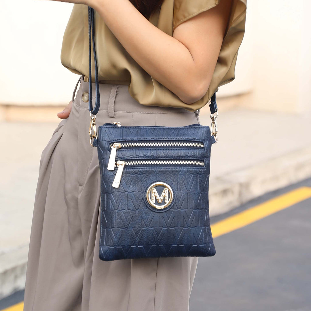 Black MKF Collection By Mia K Scarlett Signature Crossbody Bag