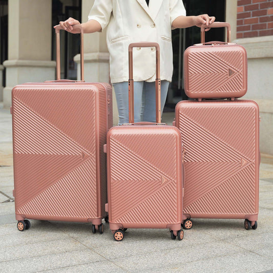 Silver MKF Collection By Mia K Felicity Spinner Luggage Set