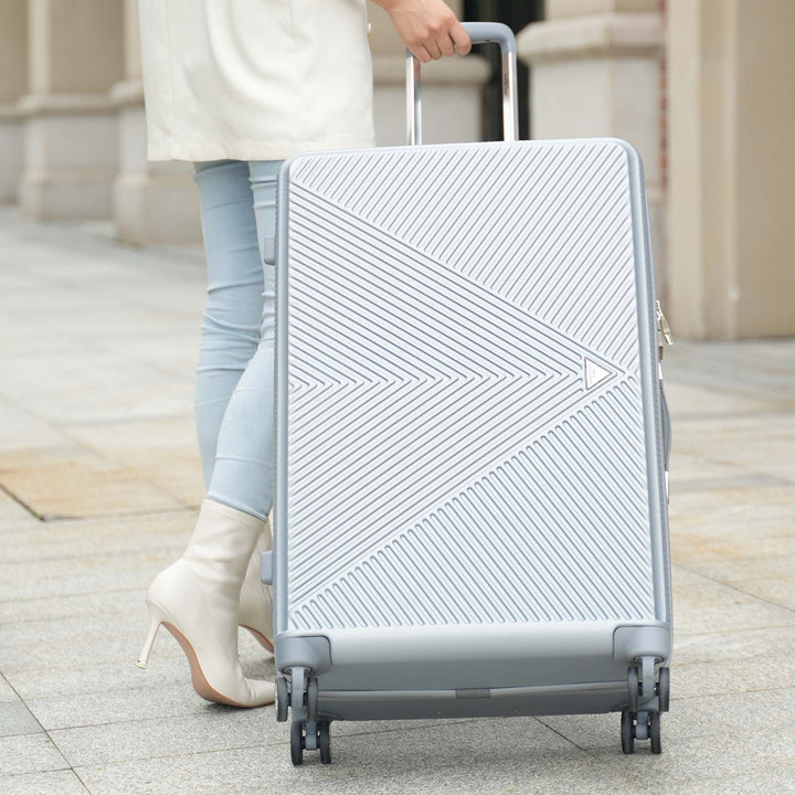 Metallic Rose Gold MKF Collection By Mia K Felicity Extra Large Spinner Luggage