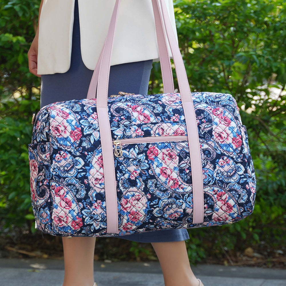 Floral Blue MKF Collection By Mia K Khelani Weekender Bag