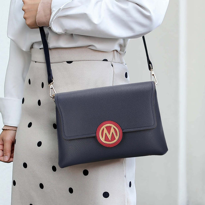 Silver MKF Collection By Mia K Johanna Multi Compartment Crossbody Bag