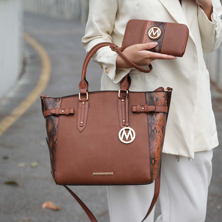 Black MKF Collection By Mia K Joelle Tote Bag With Wallet