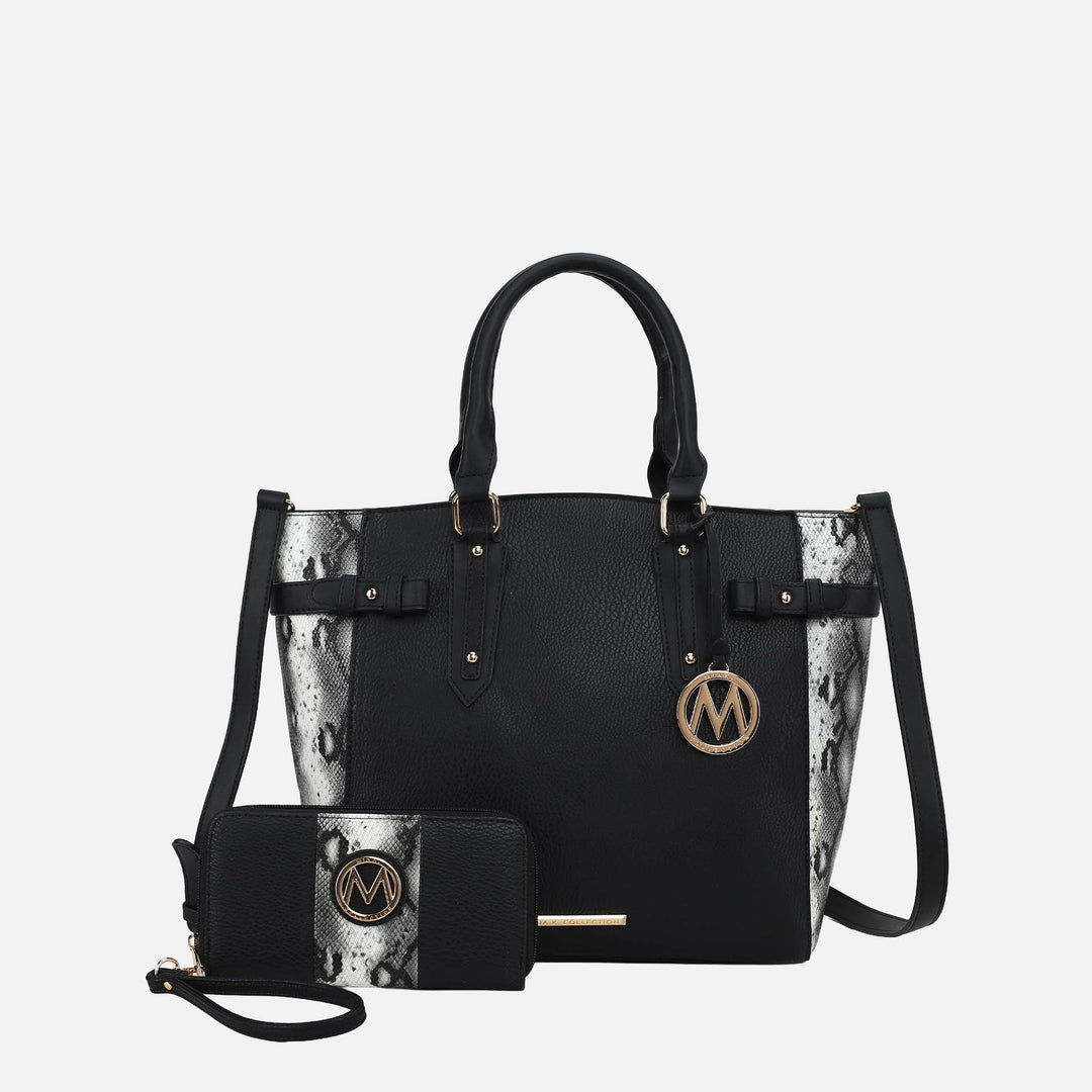 Midnight Blue MKF Collection By Mia K Joelle Tote Bag With Wallet