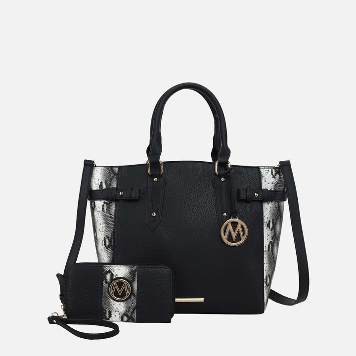 Midnight Blue MKF Collection By Mia K Joelle Tote Bag With Wallet
