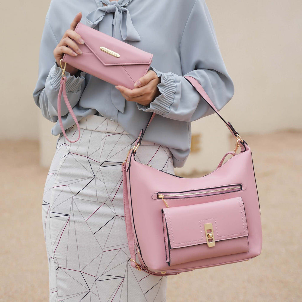 Cognac Brown MKF Collection By Mia K Clara Shoulder Bag And Set