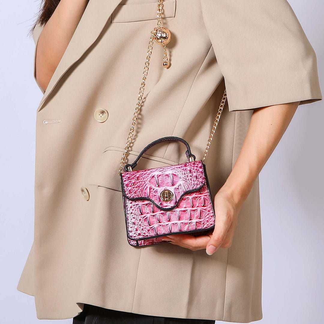 Croc Coral MKF Collection By Mia K River Mini Crossbody Bag