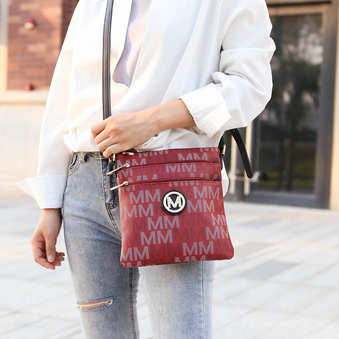 Black MKF Collection By Mia K Lemuel Signature Crossbody Bag