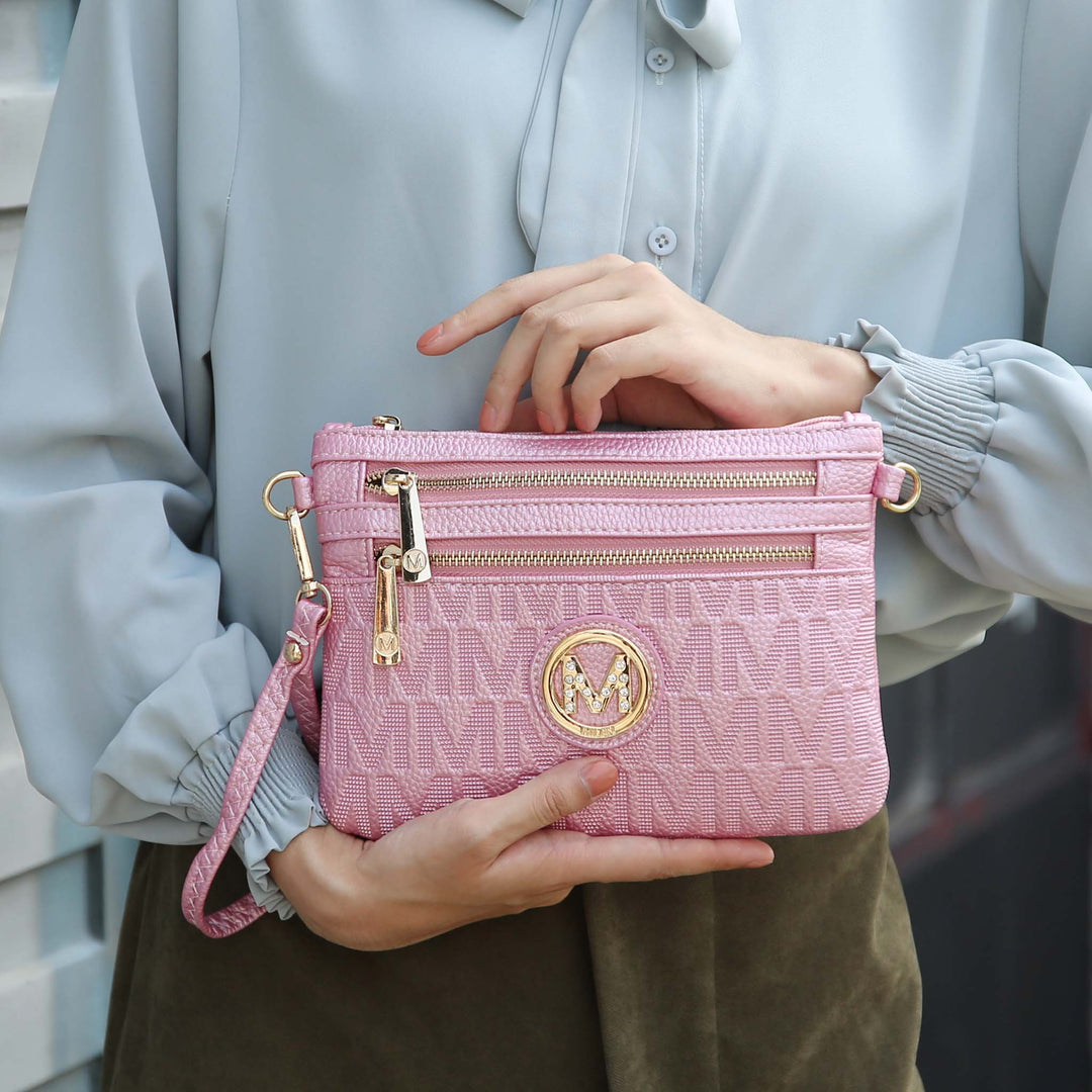Beige MKF Collection By Mia K Roonie Signature Phone Crossbody Bag