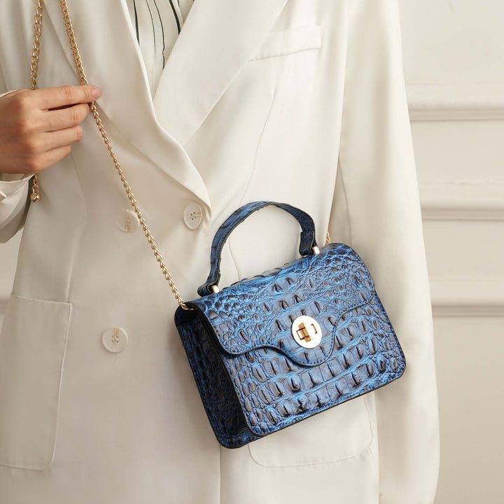 Croco Purple MKF Collection By Mia K Mae Shoulder Bag