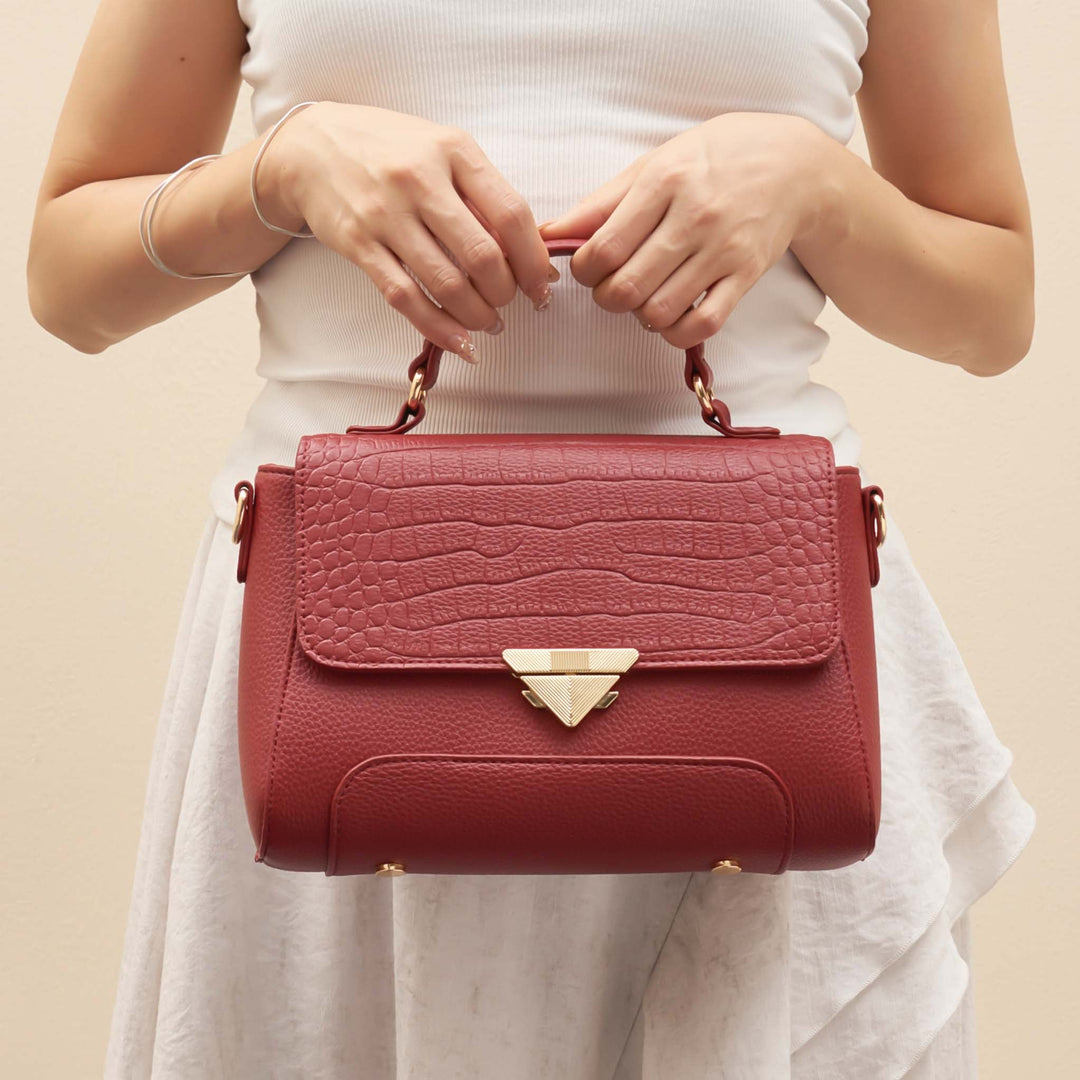 Burgundy MKF Collection By Mia K Saphira Shoulder Bag