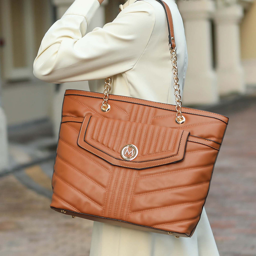 MKF Collection By Mia K Chiari Tote Bag And Wallet Set