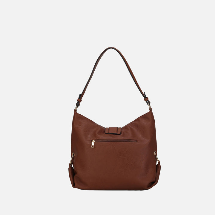Cognac Brown MKF Collection By Mia K Rafaela Shoulder Bag