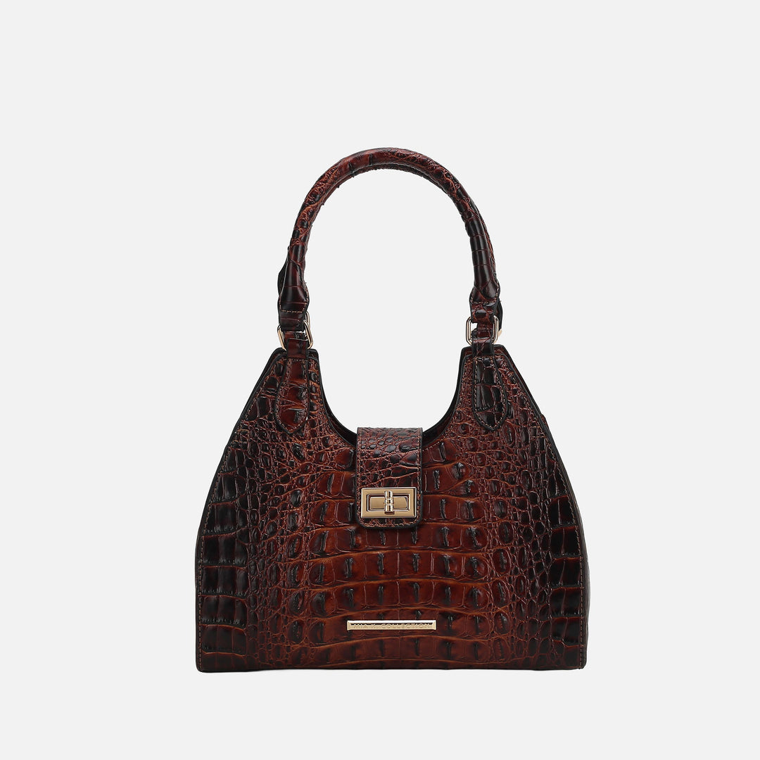 Croco Taupe MKF Collection By Mia K Ava Croc Tote Bag
