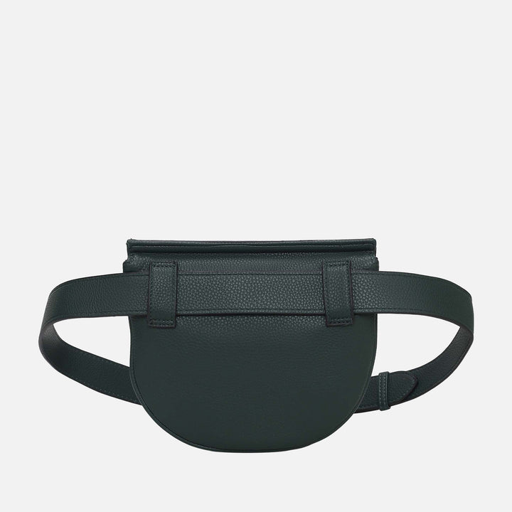 Emerald Green MKF Collection By Mia K Daksha Monogram Belt Waist Bag