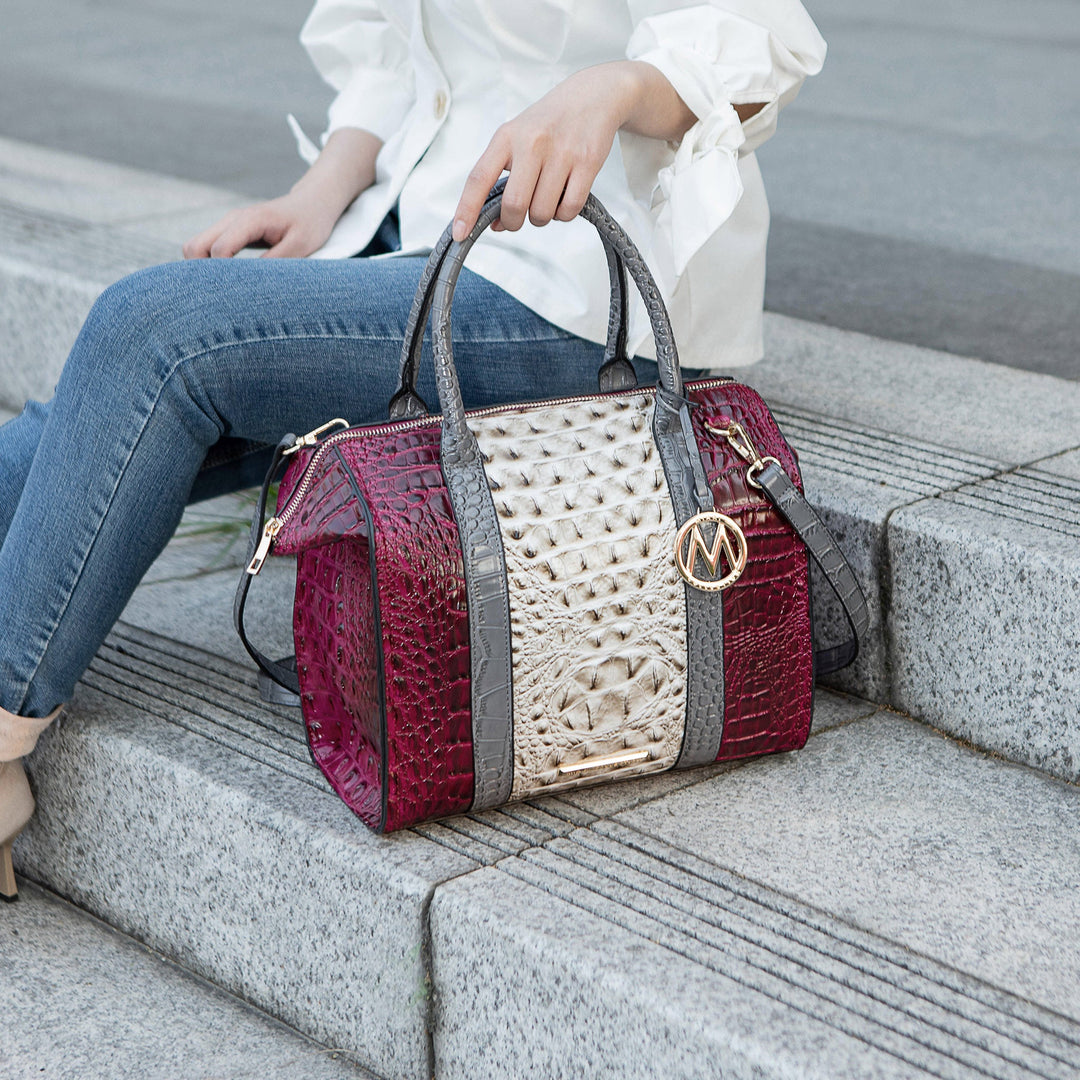 Croco Purple MKF Collection By Mia K Ember Shoulder Bag