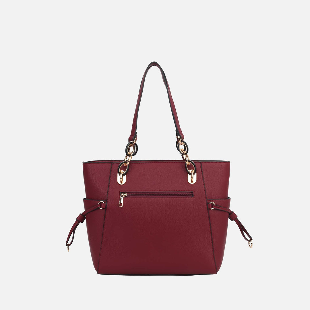 Taupe MKF Collection By Mia K Yale Tote Bag With Matching Wallet