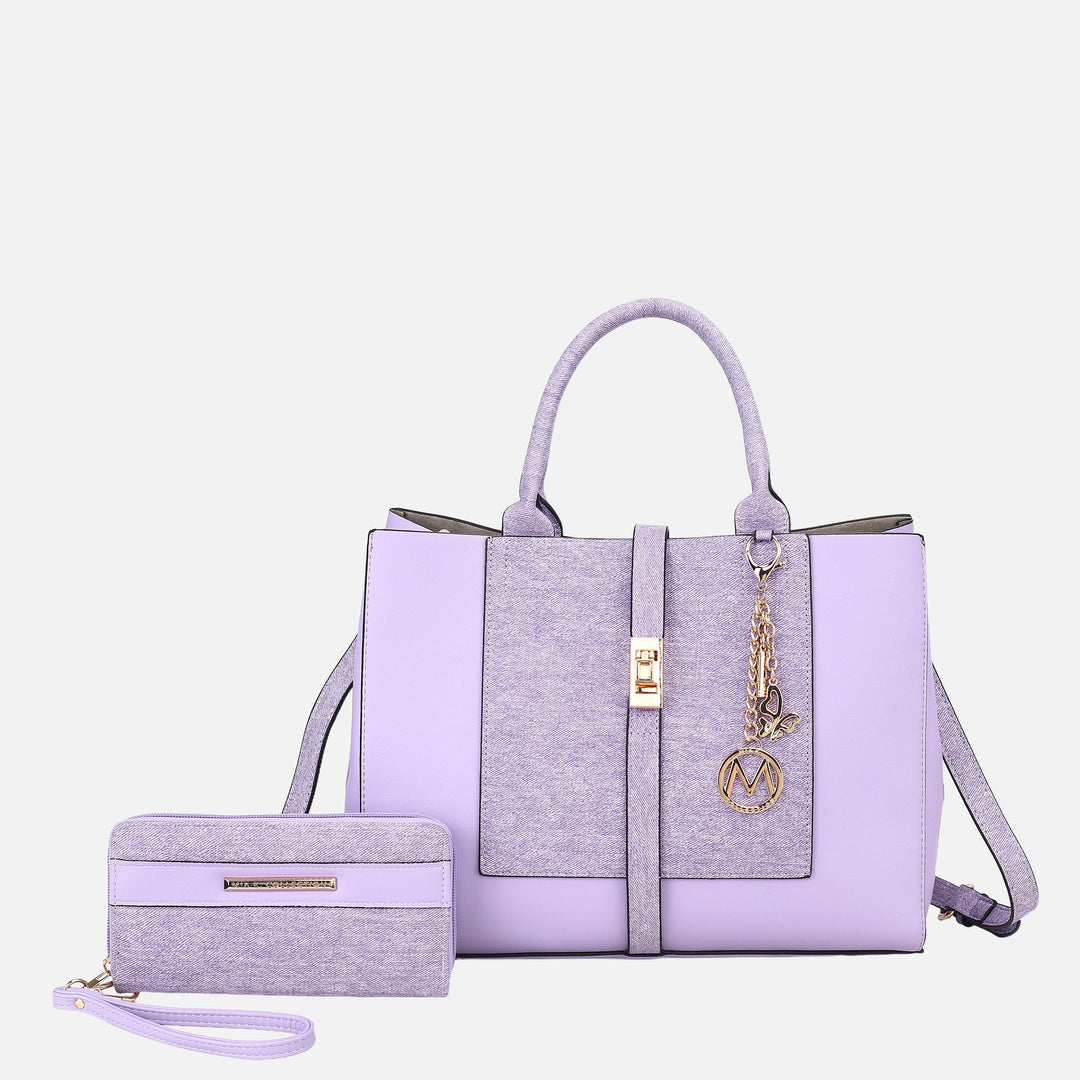 Taupe MKF Collection By Mia K Yola Ii Tote Bag And Wallet Set