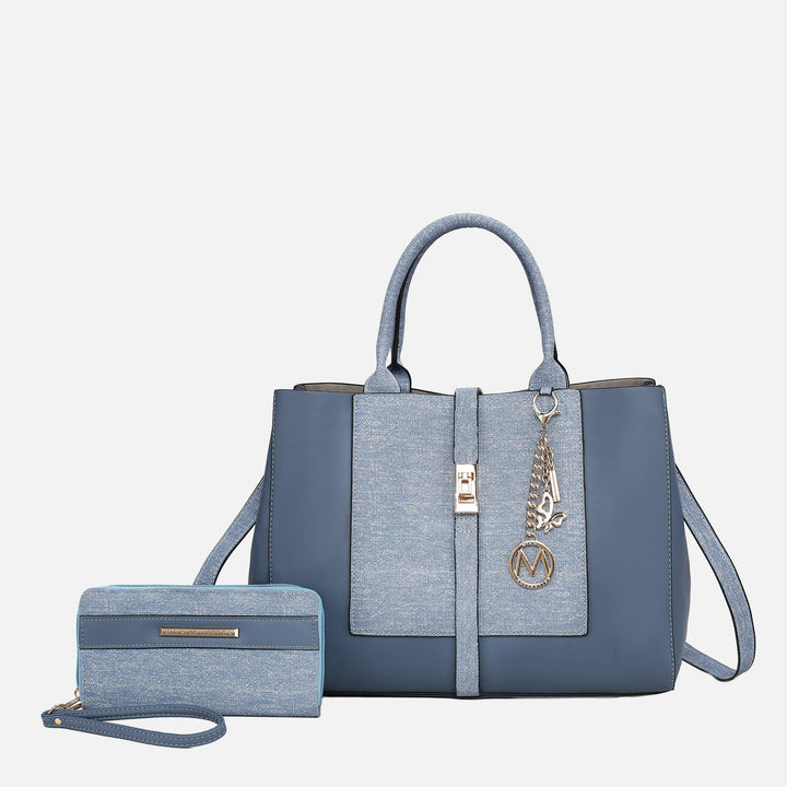 Pink MKF Collection By Mia K Yola Ii Tote Bag And Wallet Set