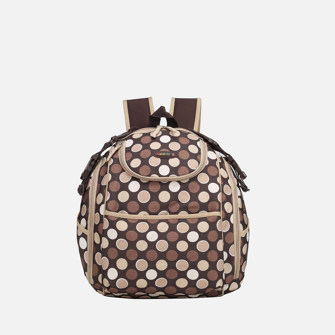 Classic Brown MKF Collection By Mia K Colorland Large Backpack With Multi Pockets