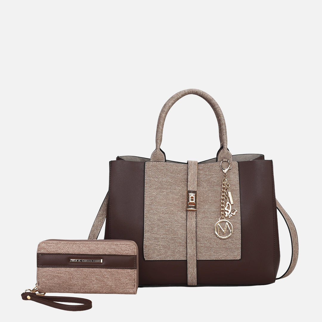 Olive MKF Collection By Mia K Yola Ii Tote Bag And Wallet Set