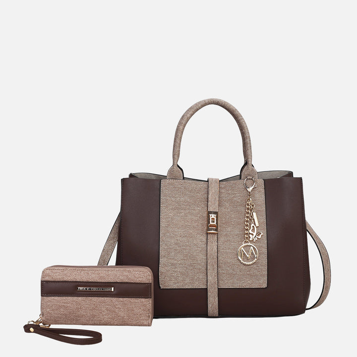 Olive MKF Collection By Mia K Yola Ii Tote Bag And Wallet Set