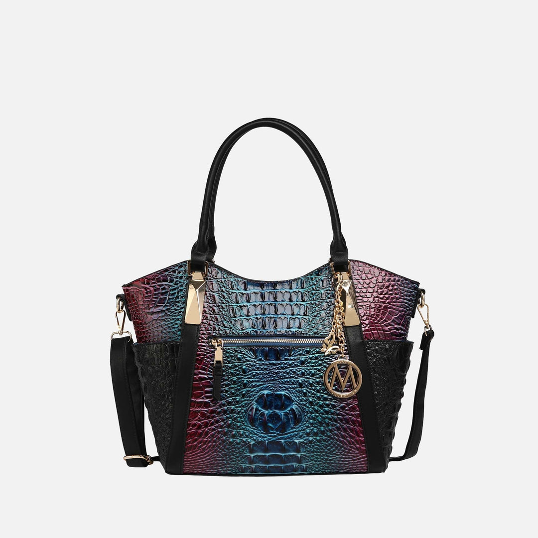 MKF Collection By Mia K Janise Gradient Croc Tote Handbag