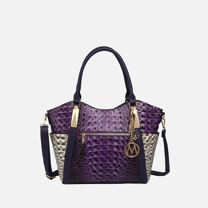MKF Collection By Mia K Janise Croc Tote Handbag