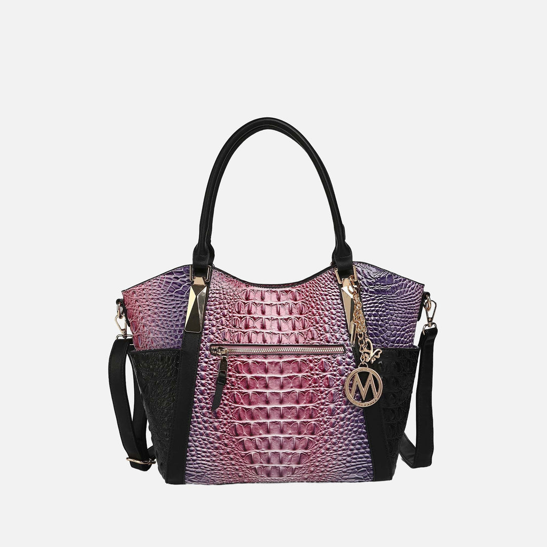 Croc Coral MKF Collection By Mia K Janise Gradient Croc Tote Handbag