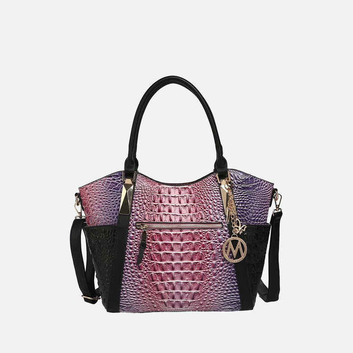 Croc Coral MKF Collection By Mia K Janise Gradient Croc Tote Handbag