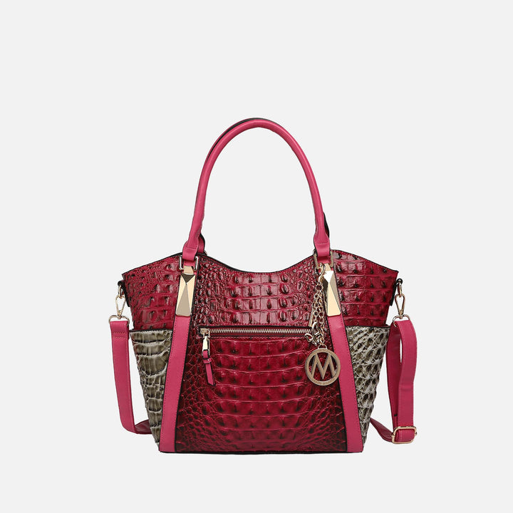 MKF Collection By Mia K Janise Croc Tote Handbag