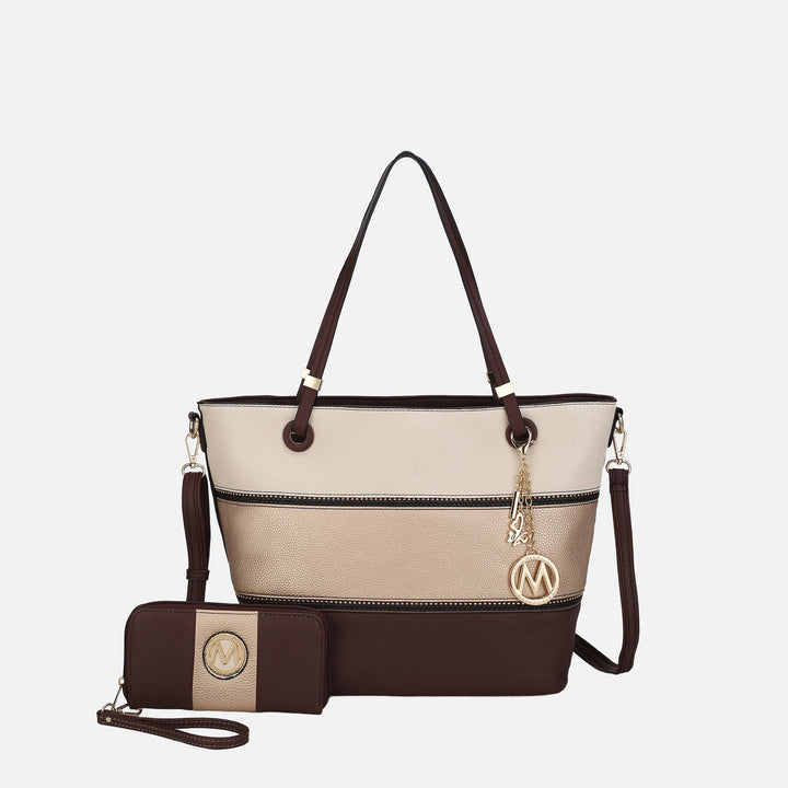 MKF Collection By Mia K Vallie Tote Bag And Wallet Set