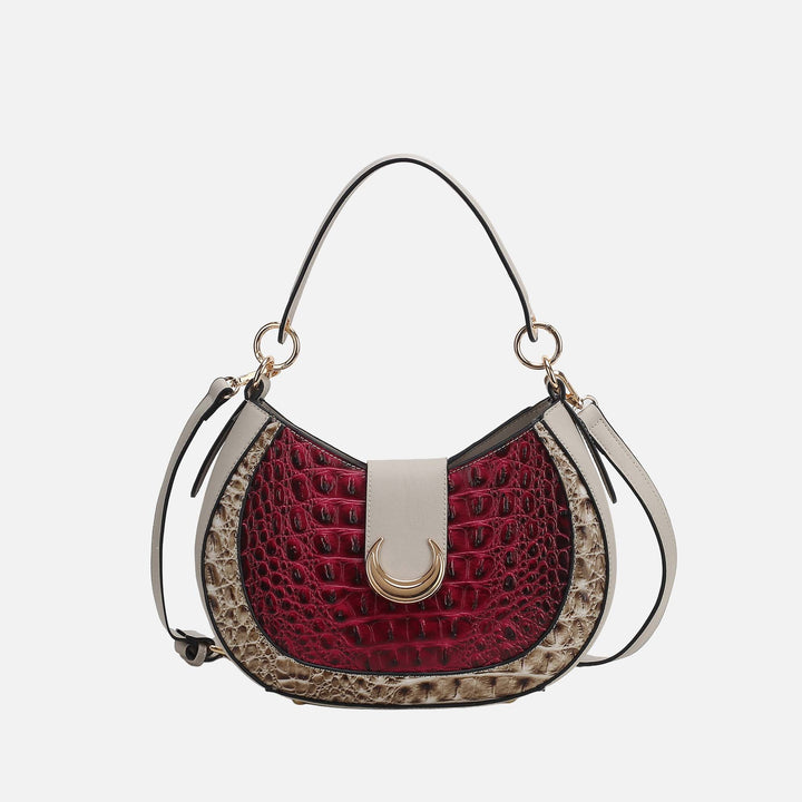MKF Collection By Mia K Jain Croc Embossed Shoulder Bag