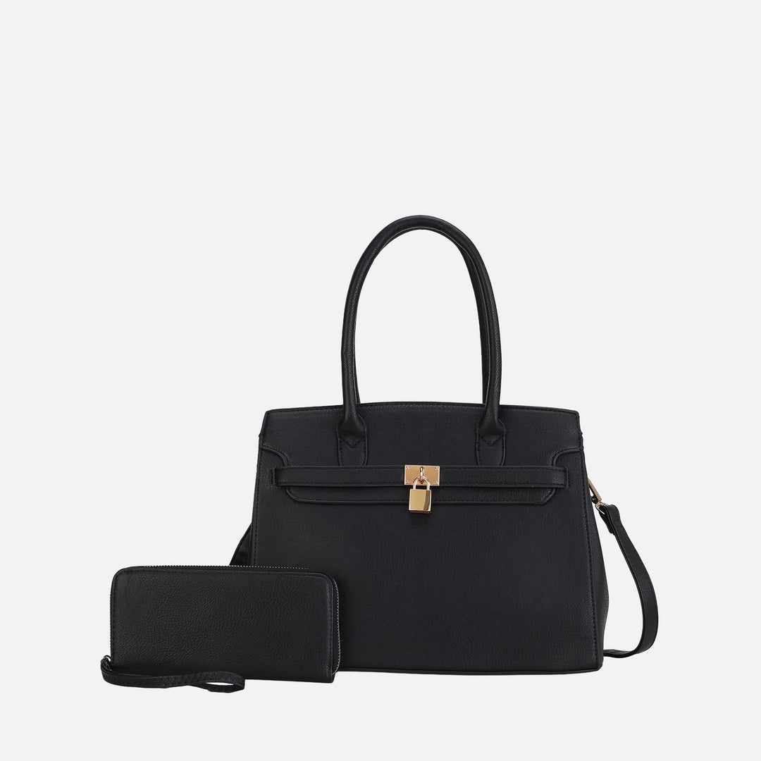 Mauve MKF Collection By Mia K Bruna Shoulder Bag And Set