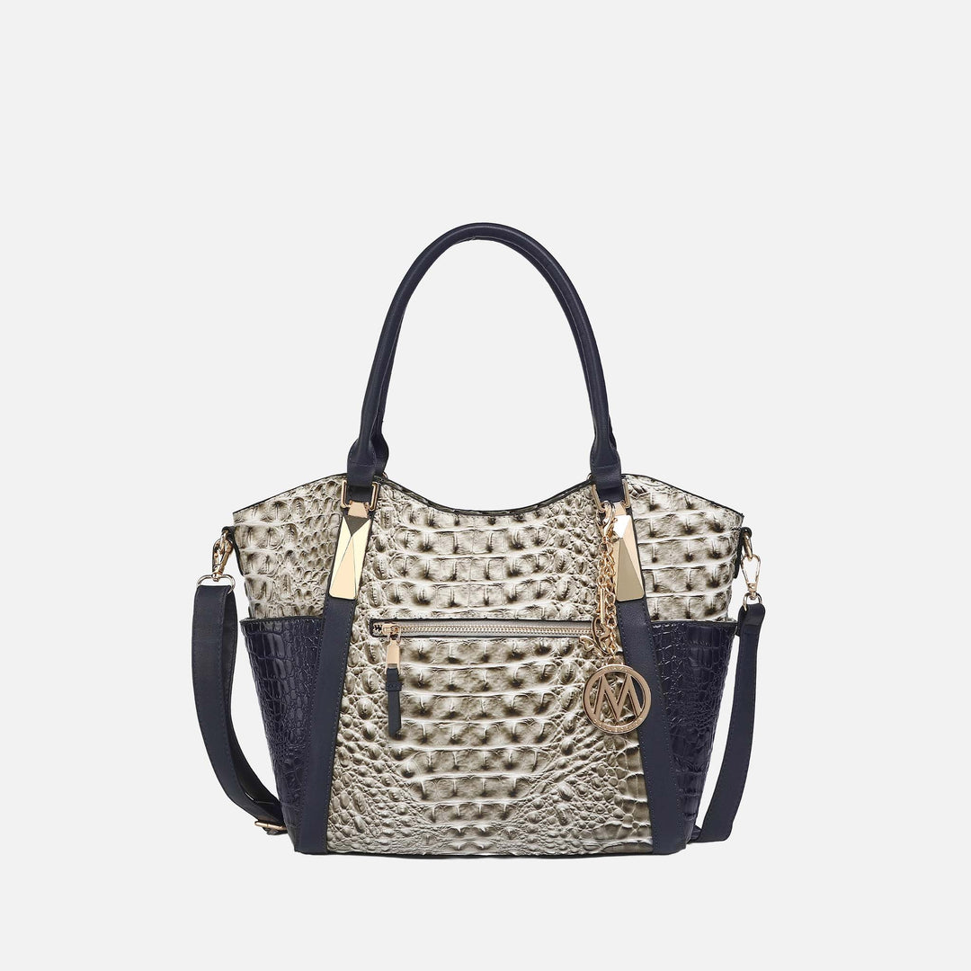 Croco Purple MKF Collection By Mia K Janise Croc Tote Handbag