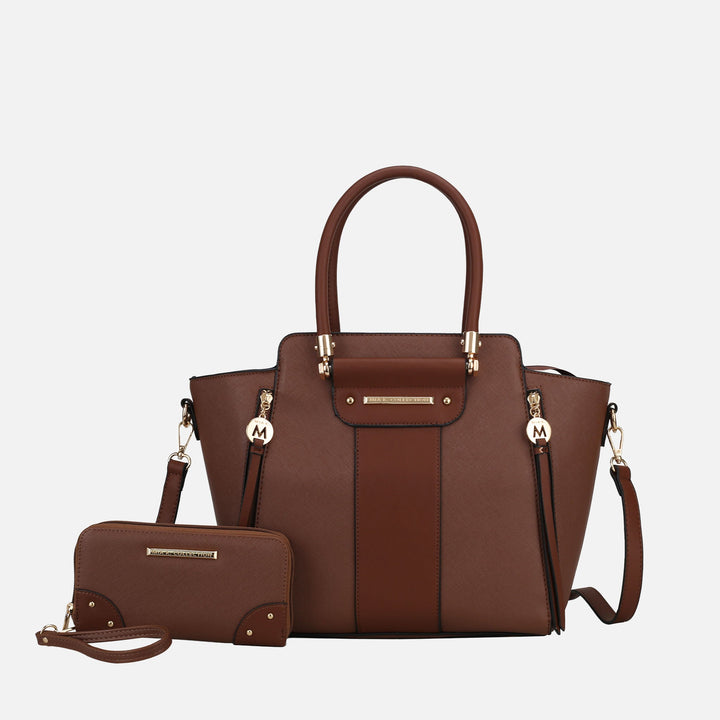 Taupe MKF Collection By Mia K Eliana Tote Bag Wallet Set