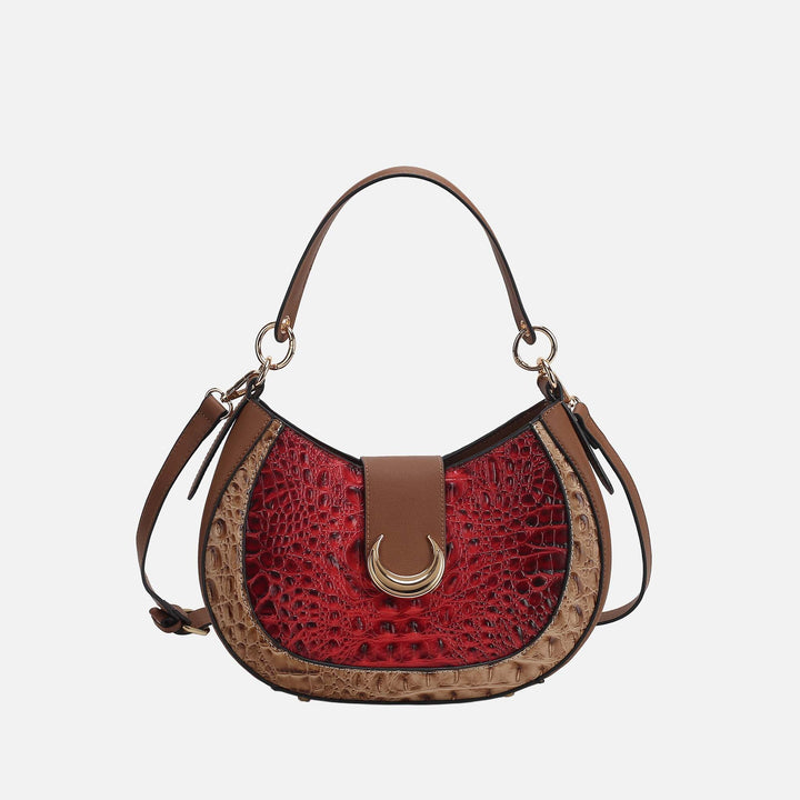 MKF Collection By Mia K Jain Croc Embossed Shoulder Bag