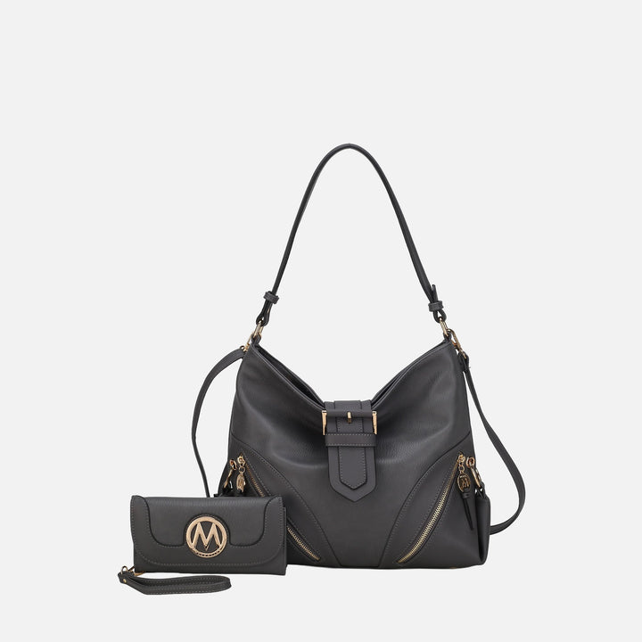 Pewter MKF Collection By Mia K Rafaela Shoulder Bag