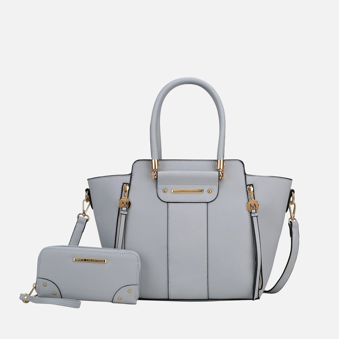 Midnight Blue MKF Collection By Mia K Eliana Tote Bag Wallet Set
