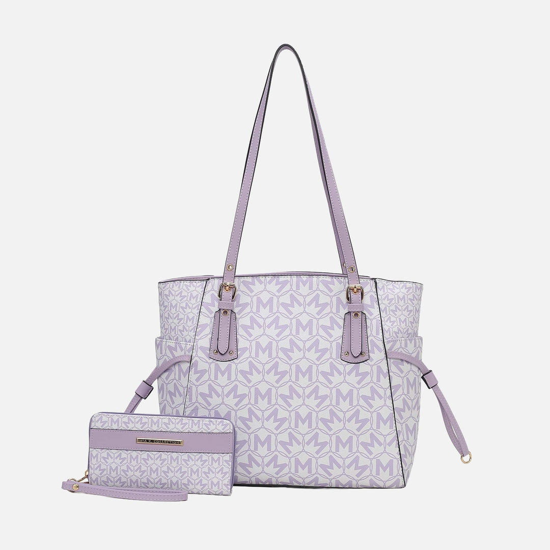 Taupe MKF Collection By Mia K Pauline Tote Bag And Set
