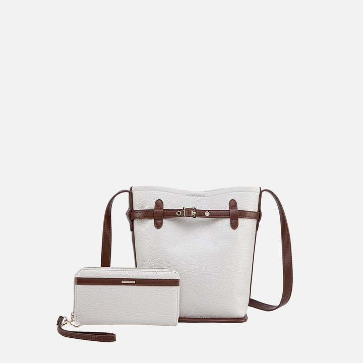 Black MKF Collection By Mia K Odette Bucket Bag With Wallet
