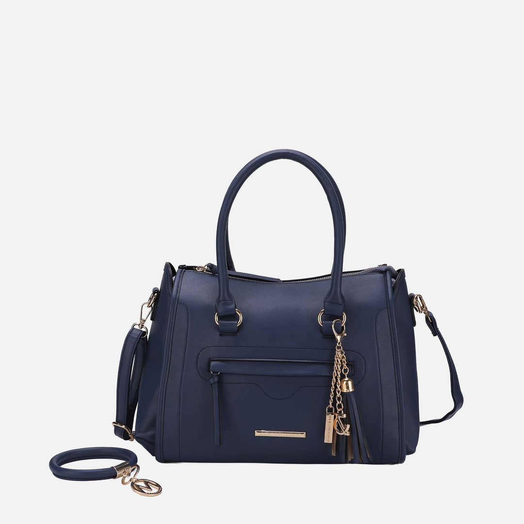Blush MKF Collection By Mia K Valeria Shoulder Bag And Bracelet Keyring