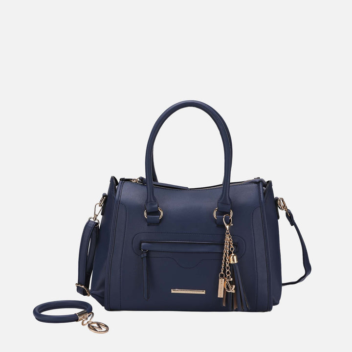 Blush MKF Collection By Mia K Valeria Shoulder Bag And Bracelet Keyring