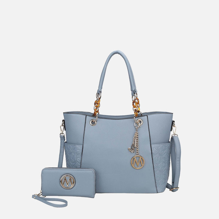 MKF Collection By Mia K Merlina Embossed Tote Bag And Set