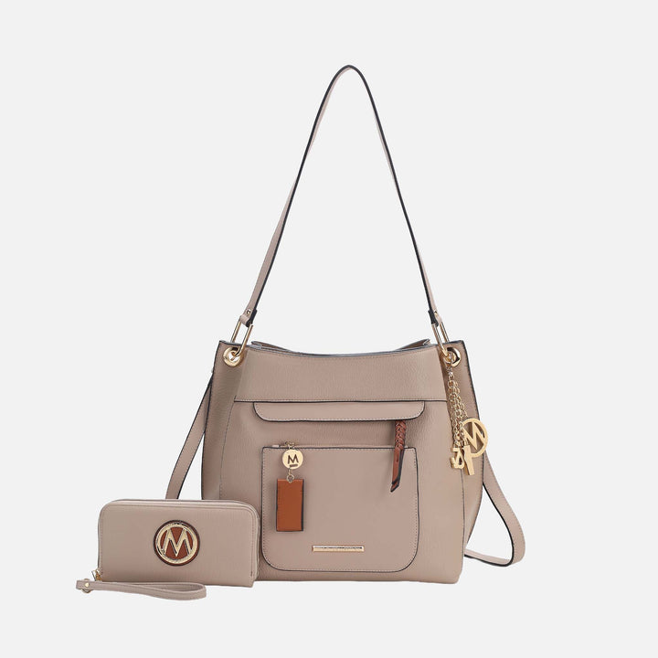 MKF Collection By Mia K Shivani Hobo And Wallet Set