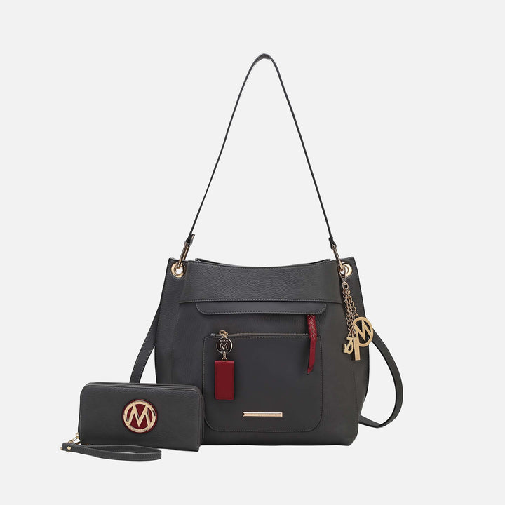 Midnight Blue MKF Collection By Mia K Shivani Hobo And Wallet Set