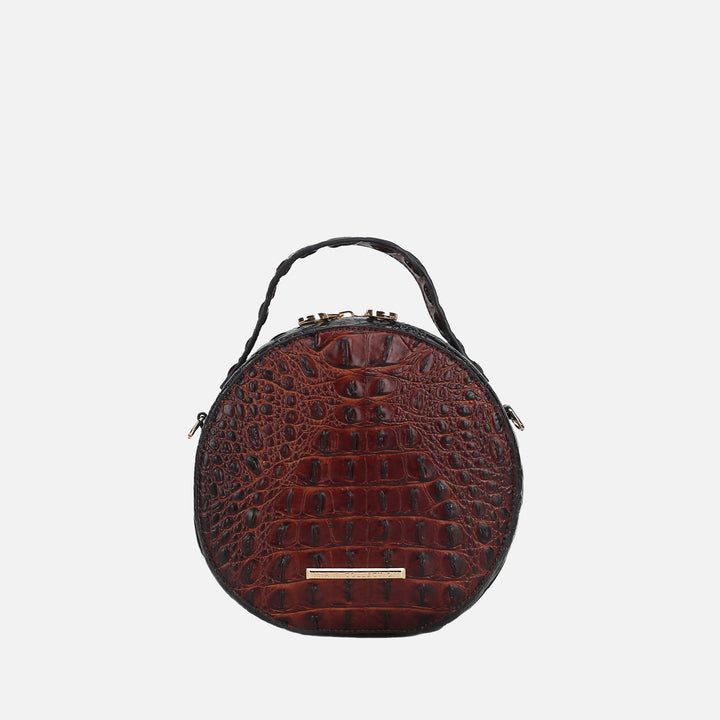 Croco Purple MKF Collection By Mia K Ynnari Croc Round Crossbody Bag