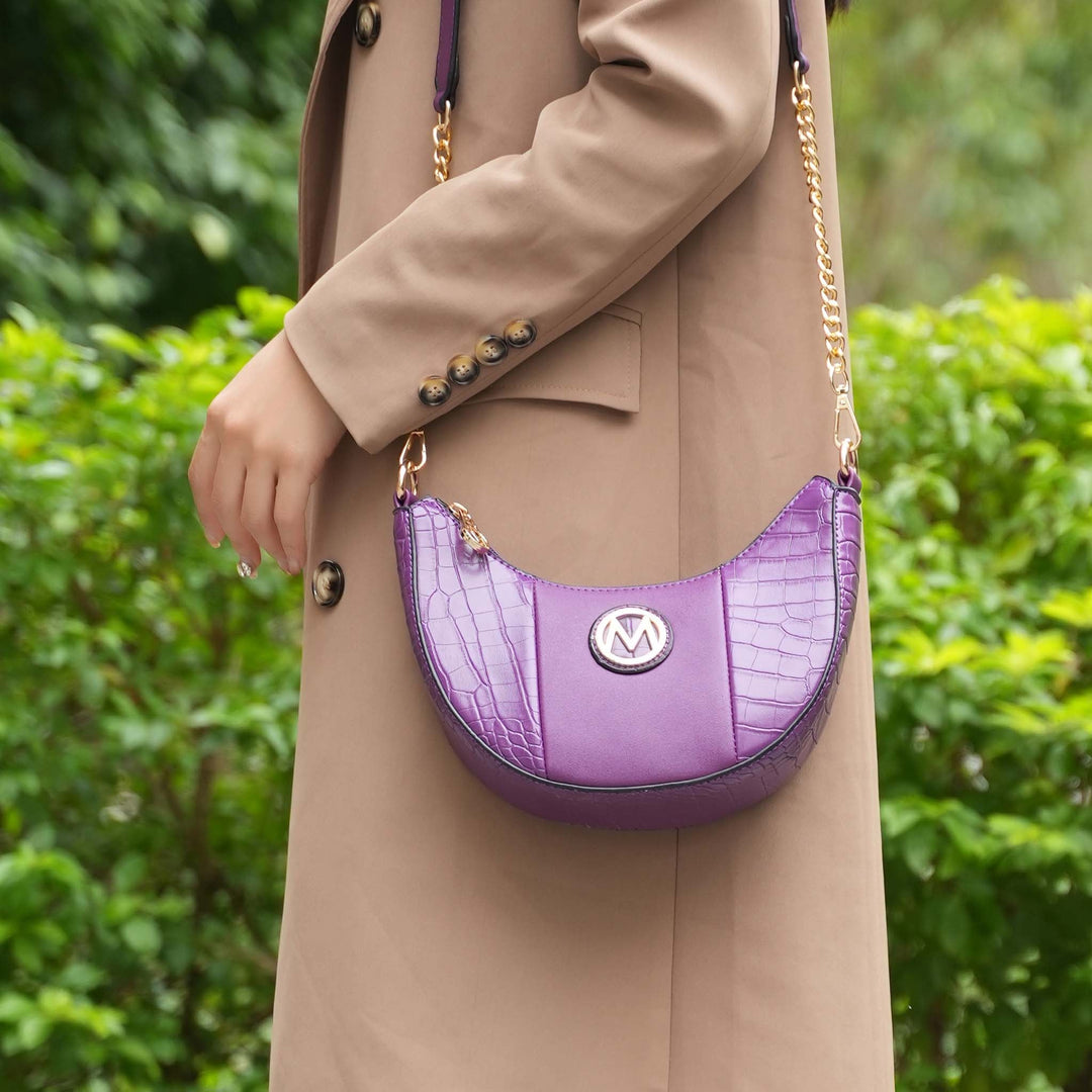 Brown MKF Collection By Mia K Amira Embossed Crossbody Bag