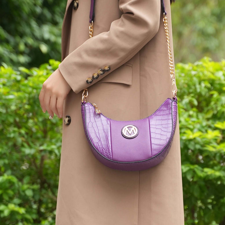 Brown MKF Collection By Mia K Amira Embossed Crossbody Bag