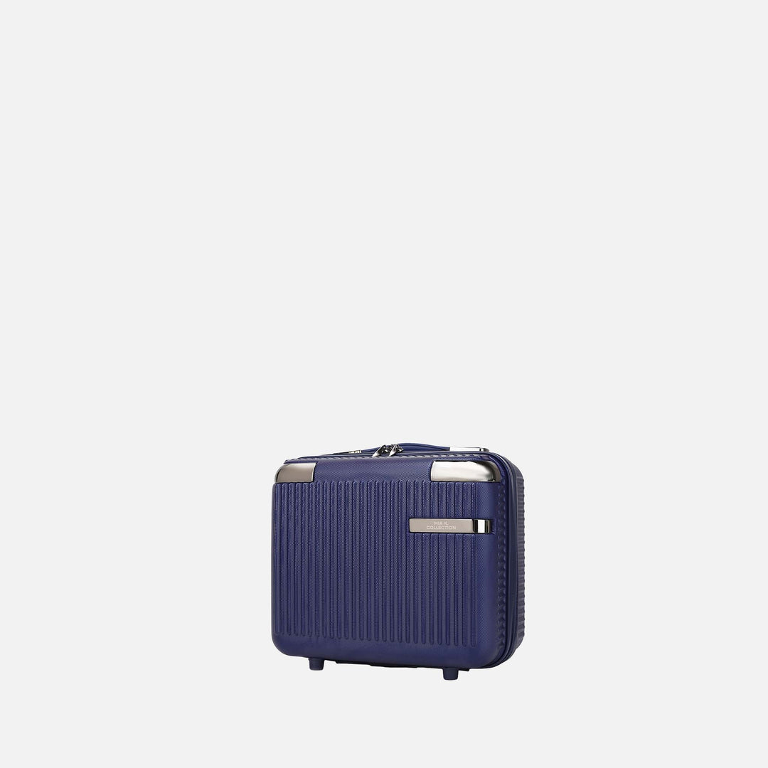 Navy MKF Collection By Mia K Tulum Carry On Roller And Cosmetic Case Set