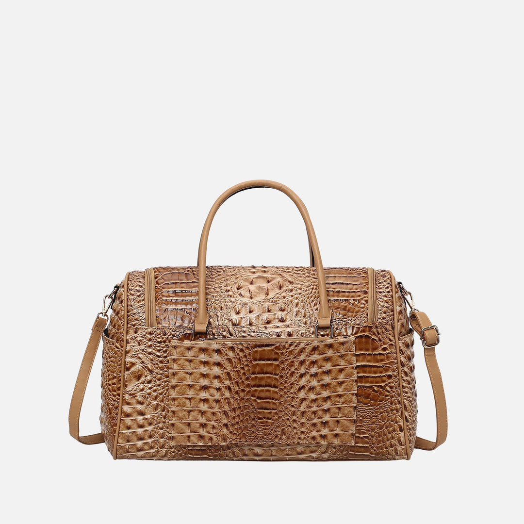 Croco Navy MKF Collection By Mia K Rina Weekender Travel Bag